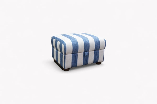 Joules Porthleven Small Storage Stool, Stripe Ocean