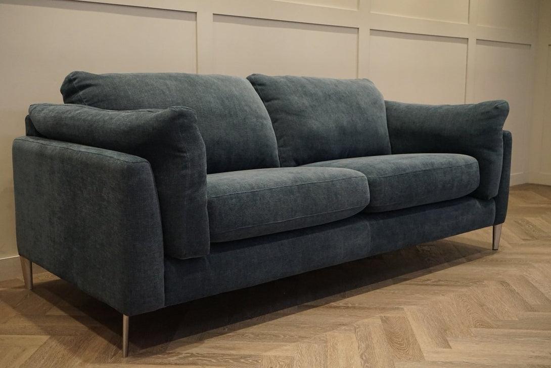 Jura Grand 4 Seater Sofa, Dark Leg, Easy Clean Chenille Navy