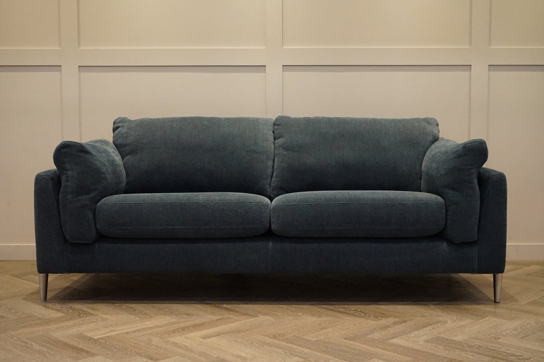 Jura Grand 4 Seater Sofa, Dark Leg, Easy Clean Chenille Navy