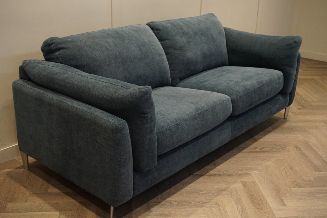 Jura Grand 4 Seater Sofa, Dark Leg, Easy Clean Chenille Navy