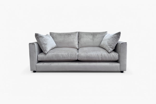 Kaizer 3 Seater Sofa, Velvet Natural