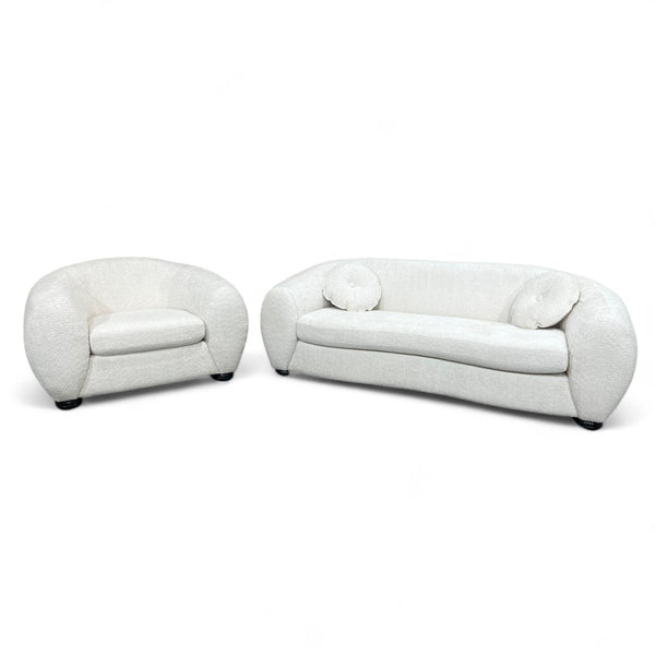 Kardashian 3 Seater Sofa & Armchair, Boucle Teddy Cream