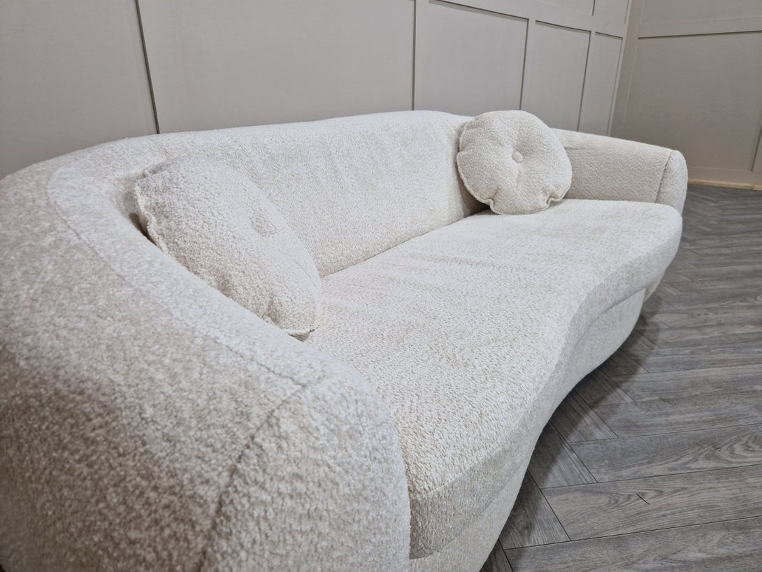 Kardashian 3 Seater Sofa & Armchair, Boucle Teddy Cream