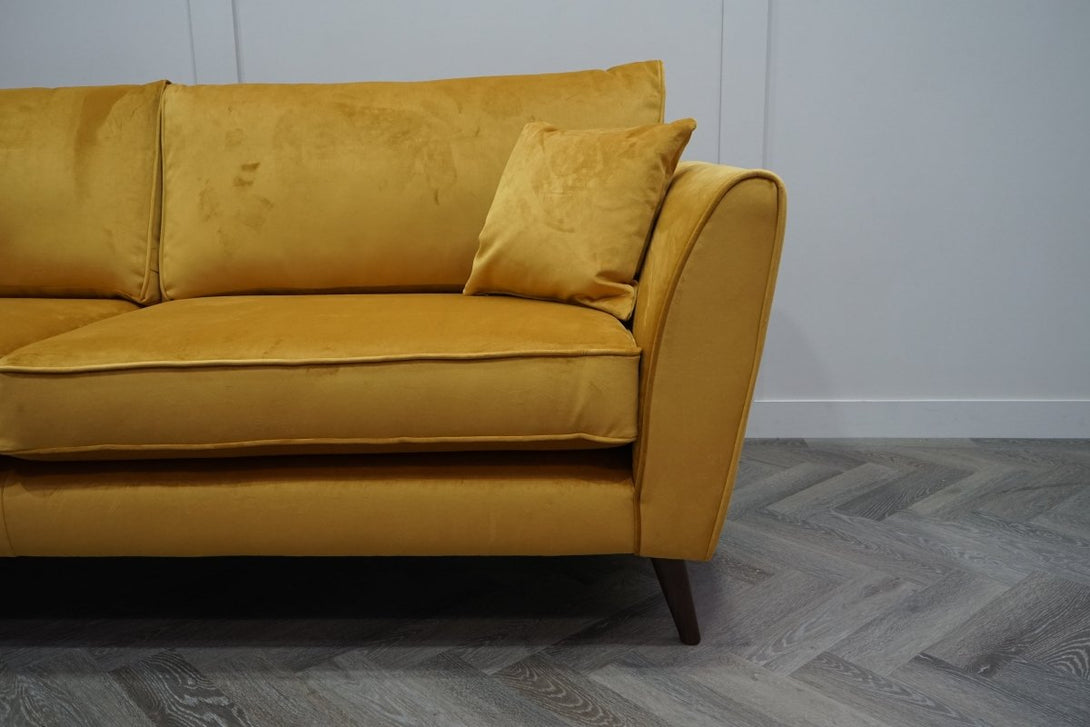 Keswick 4 Seater Sofa, Deluxe Velvet Mustard