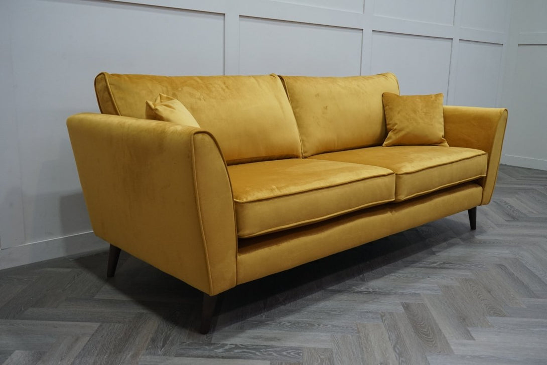 Keswick 4 Seater Sofa, Deluxe Velvet Mustard