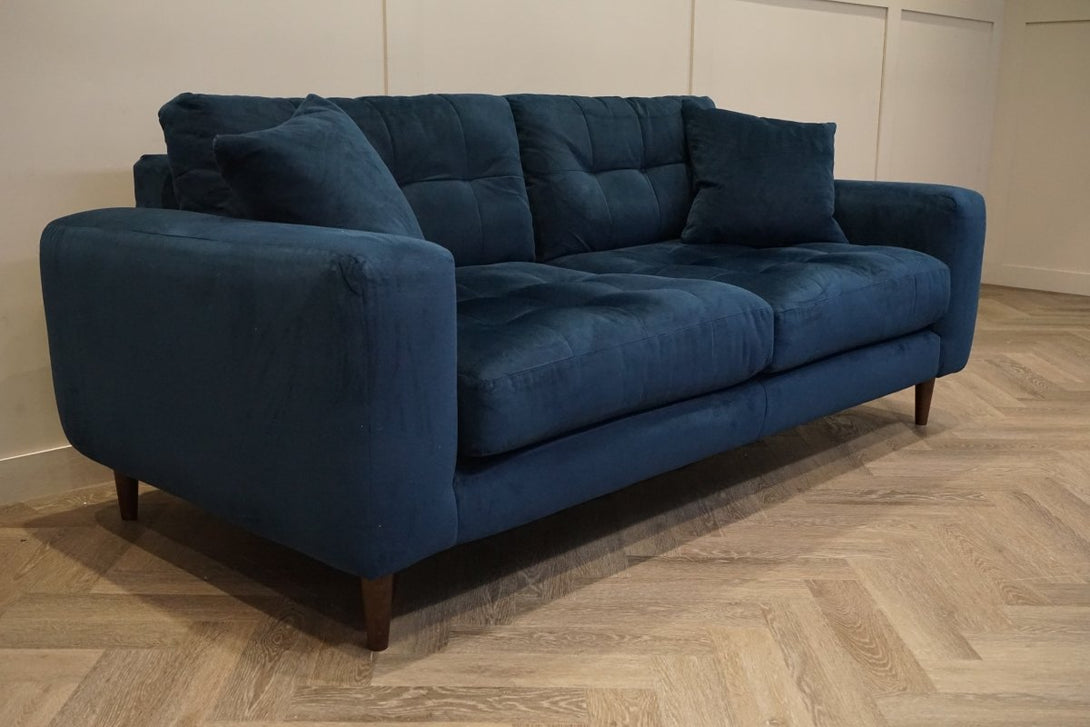 Kora Large 2 Seater Sofa, Velvet Indigo