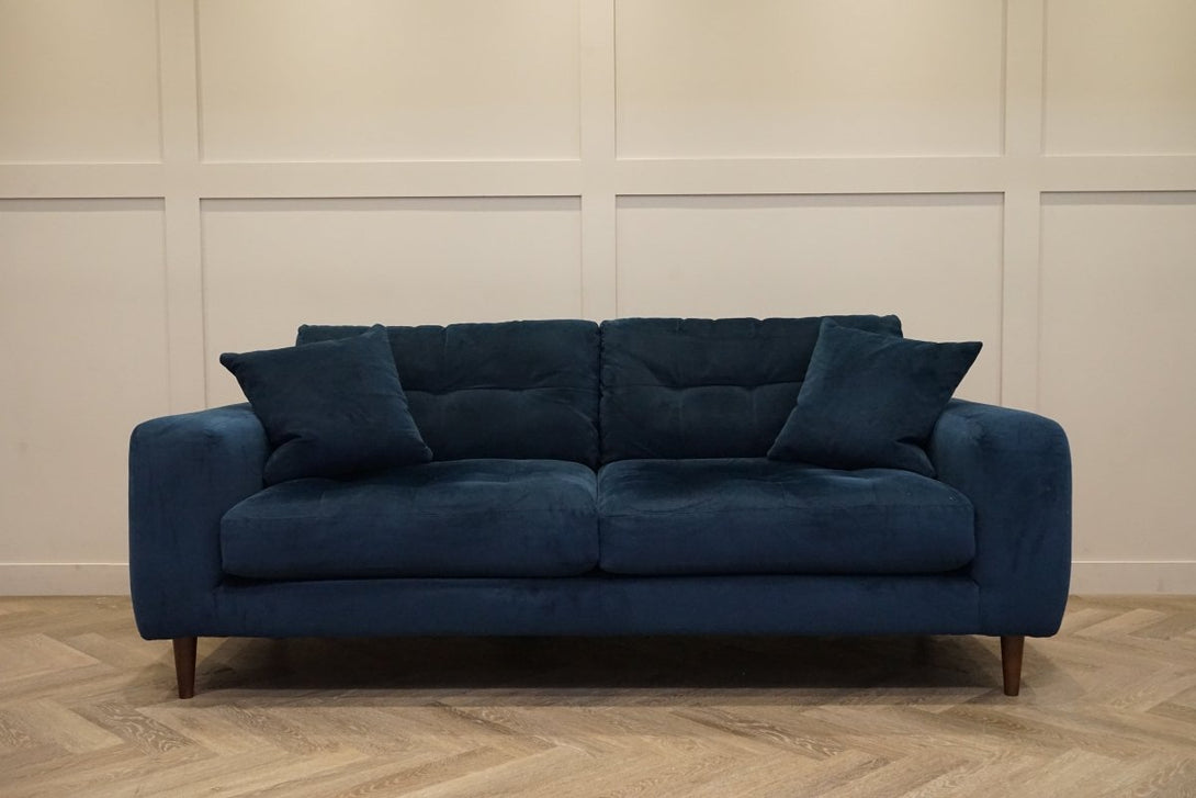 Kora Large 2 Seater Sofa, Velvet Indigo