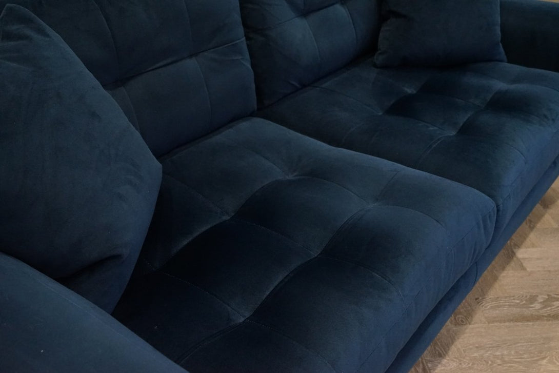 Kora Large 2 Seater Sofa, Velvet Indigo