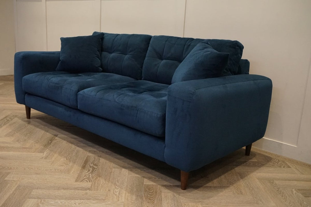 Kora Large 2 Seater Sofa, Velvet Indigo