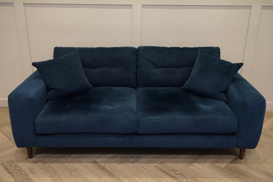 Kora Large 2 Seater Sofa, Velvet Indigo