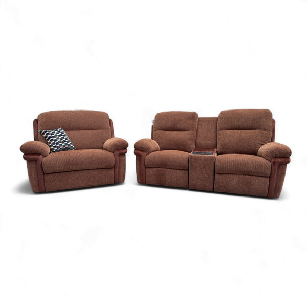 La - Z - Boy Toledo 2 Seater & Loveseat, Rust