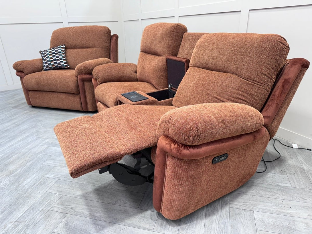 La - Z - Boy Toledo 2 Seater & Loveseat, Rust