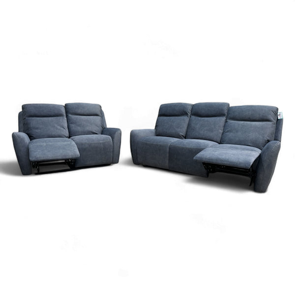 Lagos 3 + 2 Manual Reclining Sofas, Pale Blue