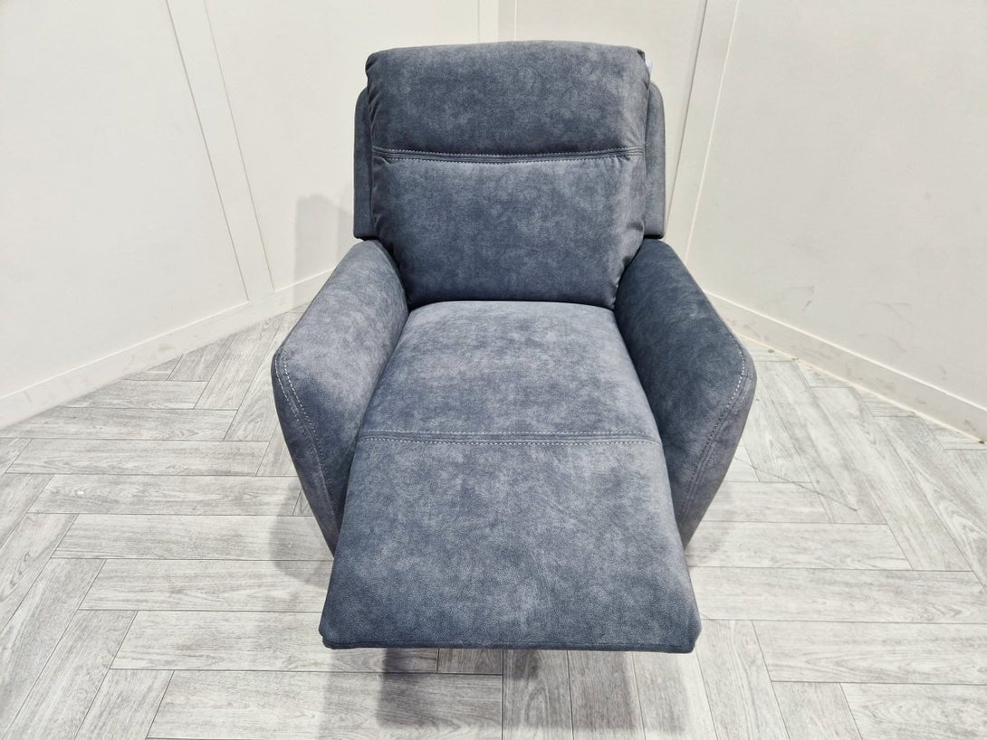 Lagos Manual Reclining Armchair, Pale Blue