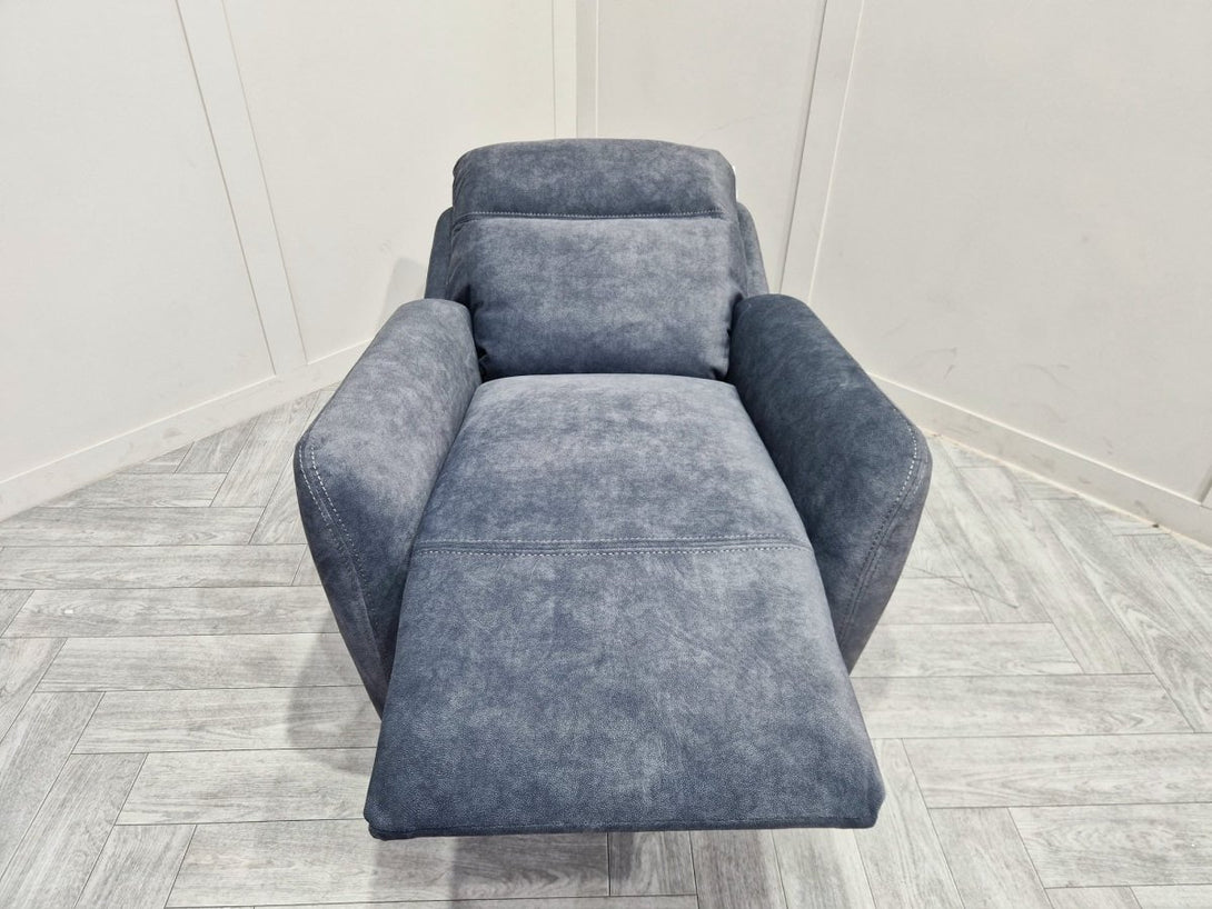 Lagos Manual Reclining Armchair, Pale Blue