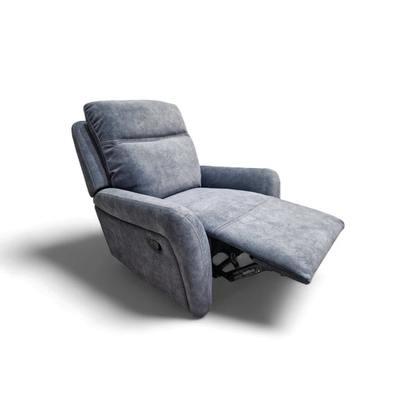 Lagos Manual Reclining Armchair, Pale Blue