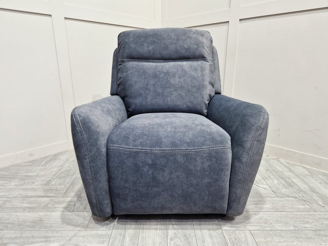 Lagos Manual Reclining Armchair, Pale Blue