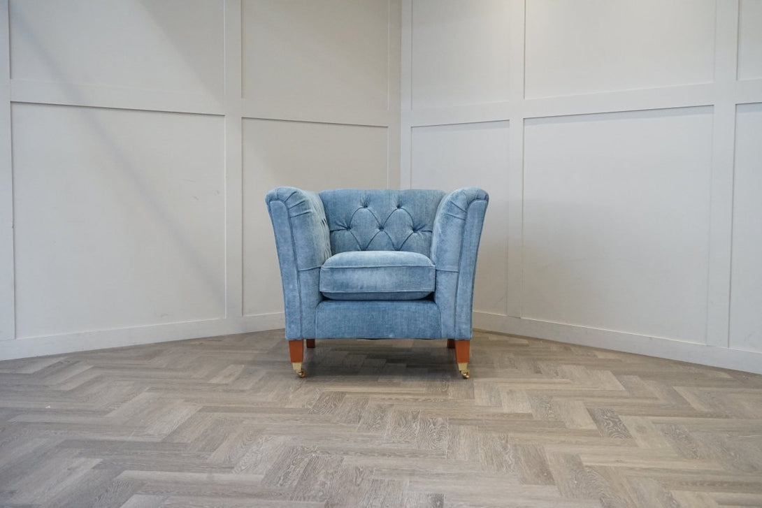 Laura Ashley Chatsworth Armchair, Orla Seaspray