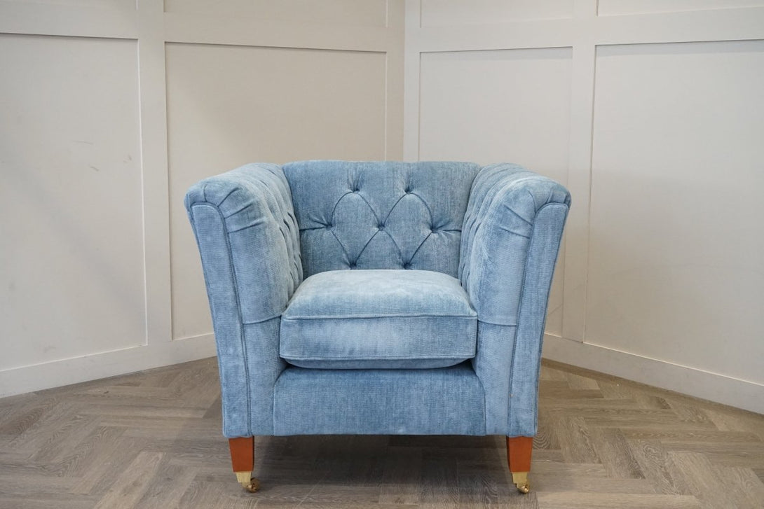 Laura Ashley Chatsworth Armchair, Orla Seaspray