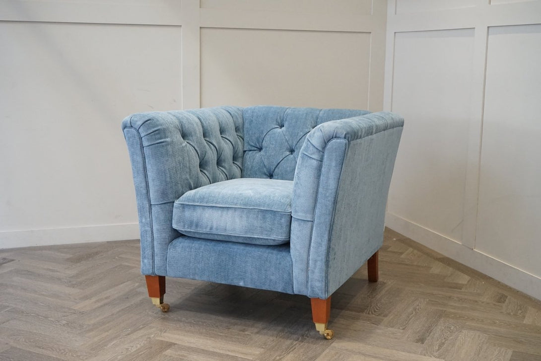 Laura Ashley Chatsworth Armchair, Orla Seaspray