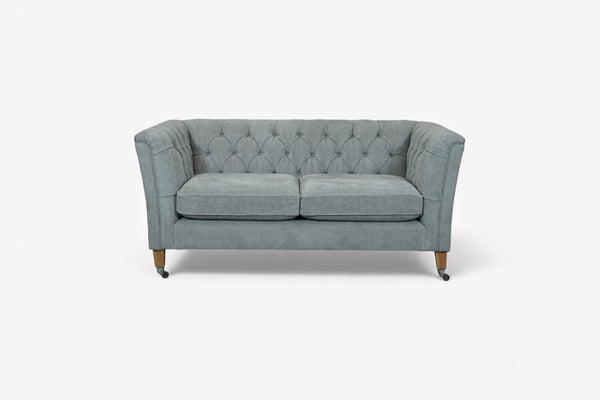 Laura Ashley Chatsworth Small 2 Seater Sofa, Orla Pale Steel