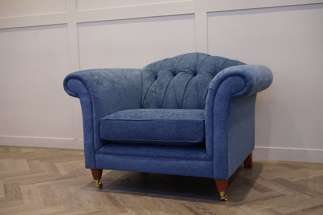 Laura Ashley Gloucester Armchair, Bainton Midnight Navy