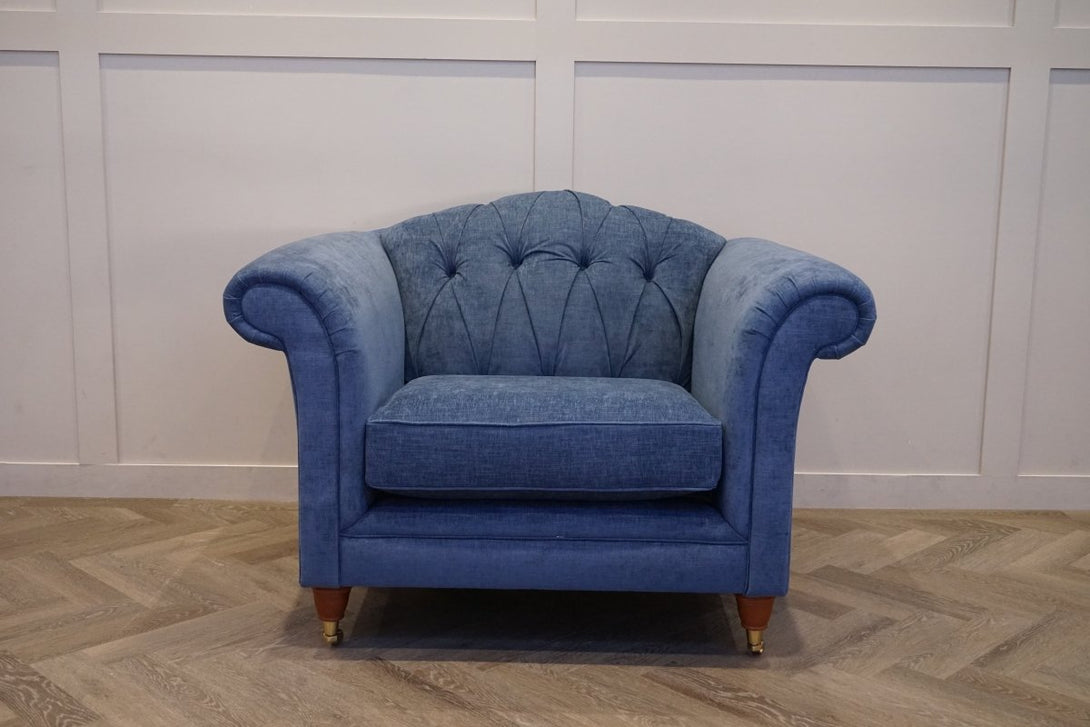 Laura Ashley Gloucester Armchair, Bainton Midnight Navy