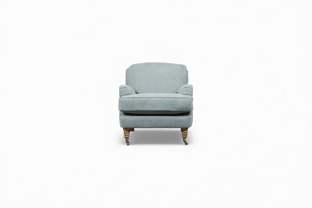 Laura Ashley Lynden Armchair, Oak Leg, Orla Pale Steel