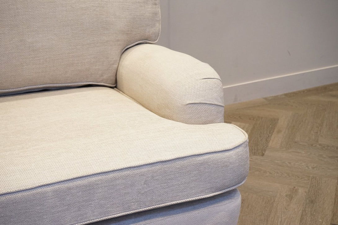 Laura Ashley Lynden Large 3 Seater Sofa & Footstool, Anneliese Natural