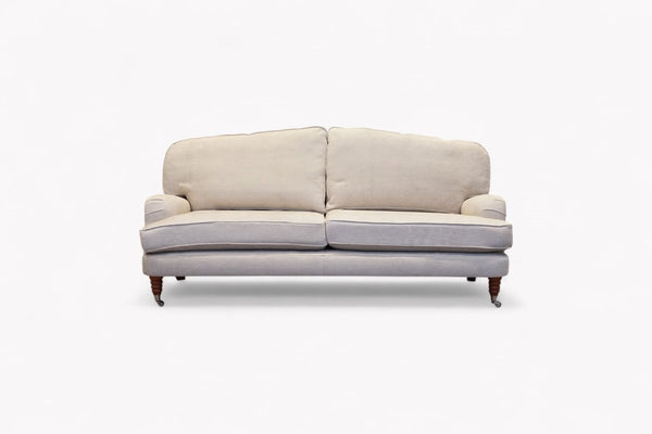 Laura Ashley Lynden Large 3 Seater Sofa & Footstool, Anneliese Natural