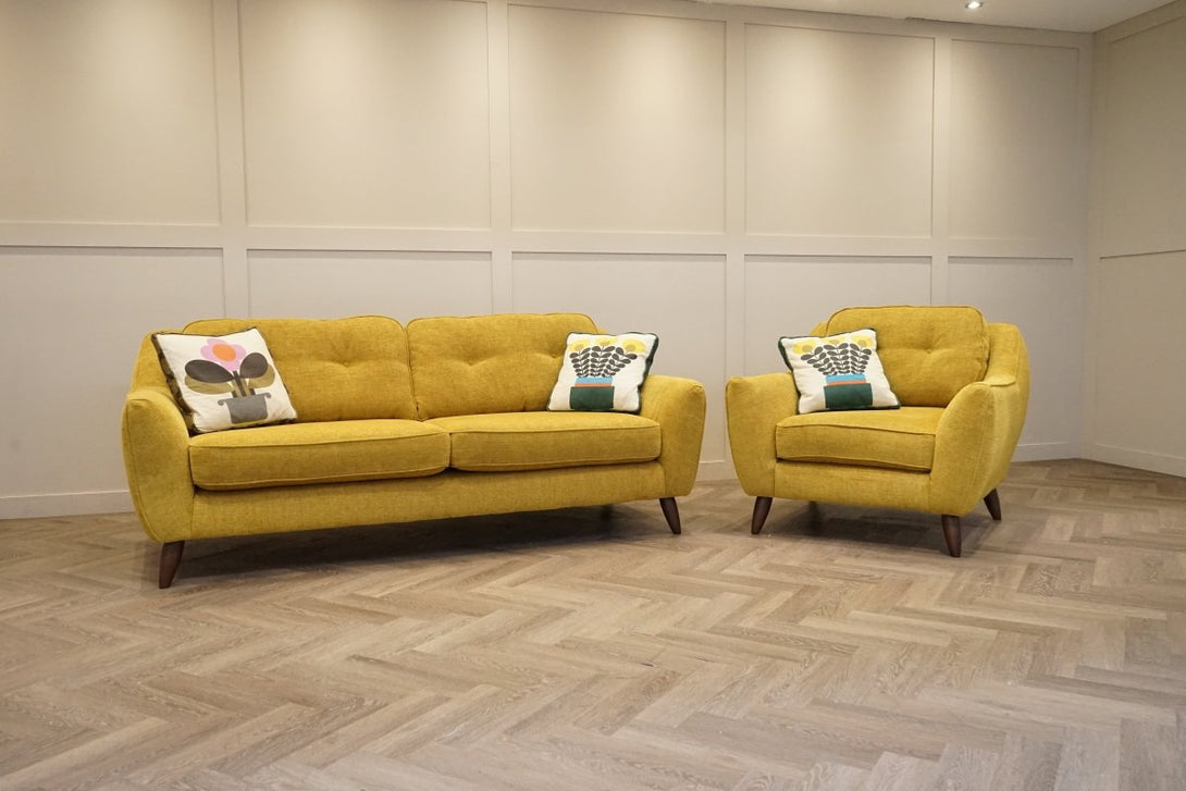 Laurel 3 Seater Sofa & Armchair, Blyth Sunflower
