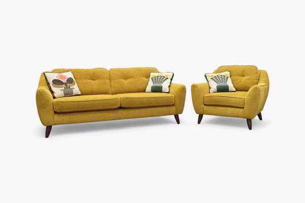 Laurel 3 Seater Sofa & Armchair, Blyth Sunflower