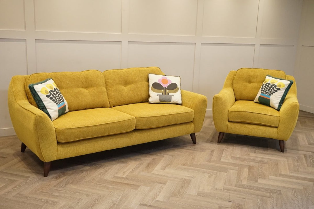 Laurel 3 Seater Sofa & Armchair, Blyth Sunflower