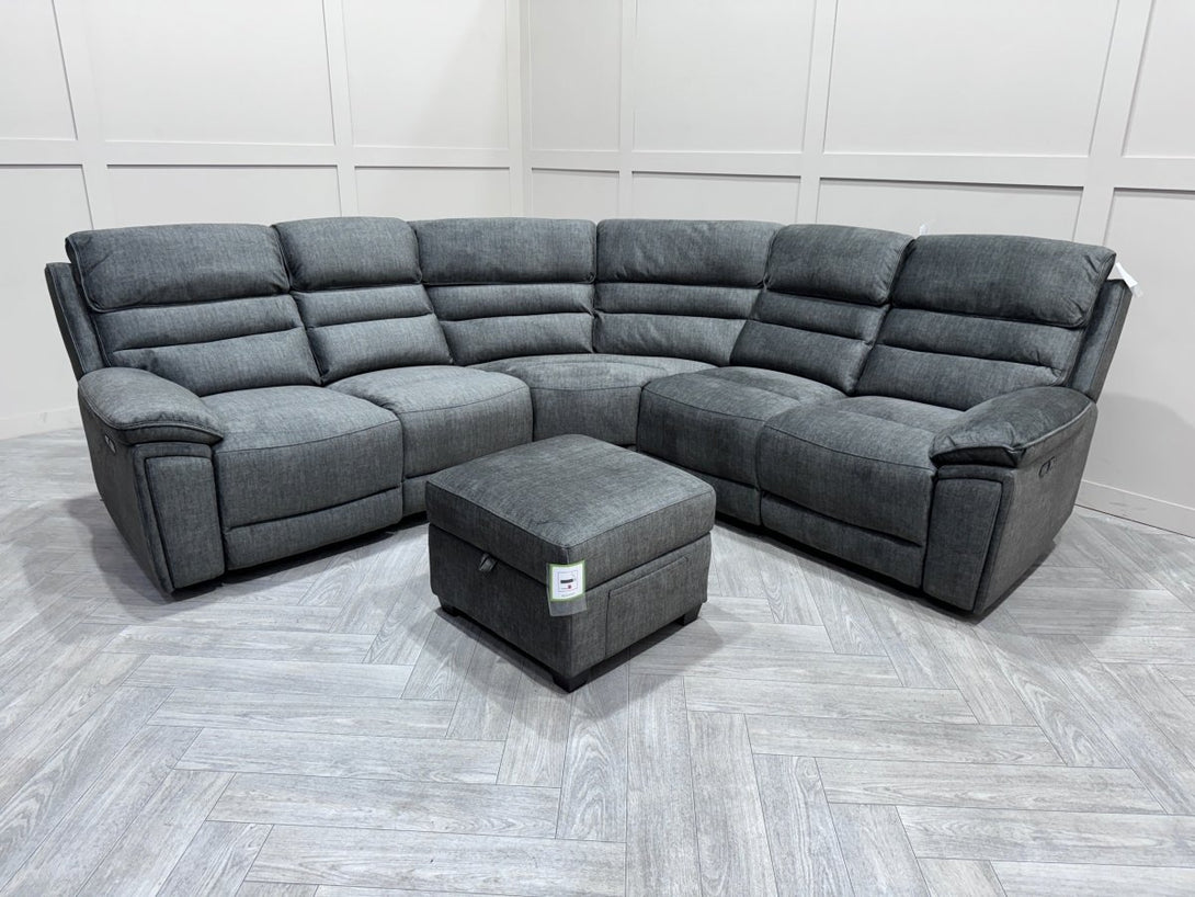 Lawson 2 Corner 2 Power Reclining Corner Sofa, Grey