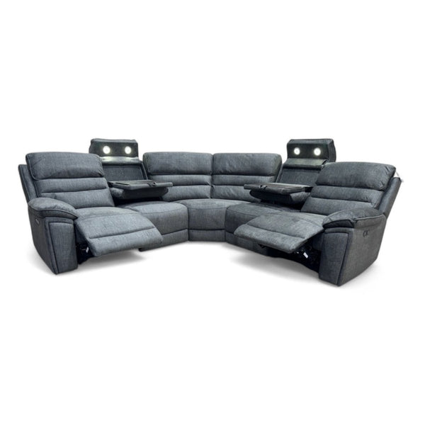 Lawson 2 Corner 2 Power Reclining Corner Sofa, Grey