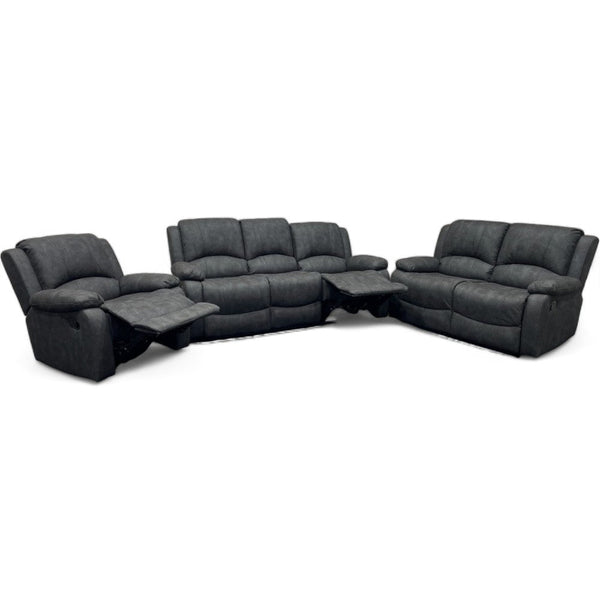 Lawson 3 Seater, 2 Seater Sofa & Armchair, All Reclining, Eiger Grey