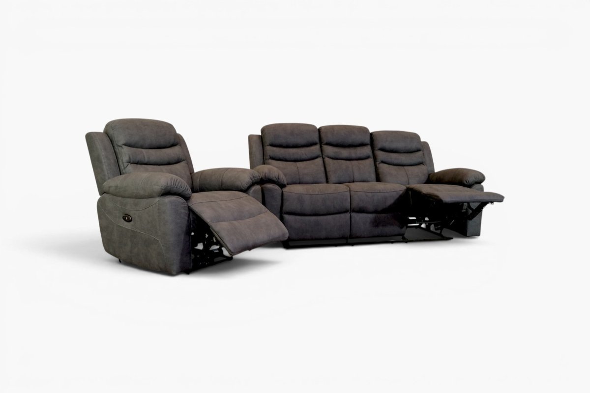 Lawson Power Reclining 3 Seater Sofa & Armchair, Endurance Charcoal