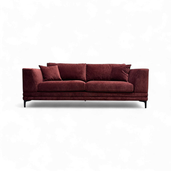 Lewis Large 3 Seater Sofa, Rust