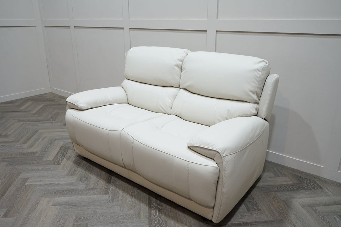 Link Leather 2 Seater Sofa, Frost