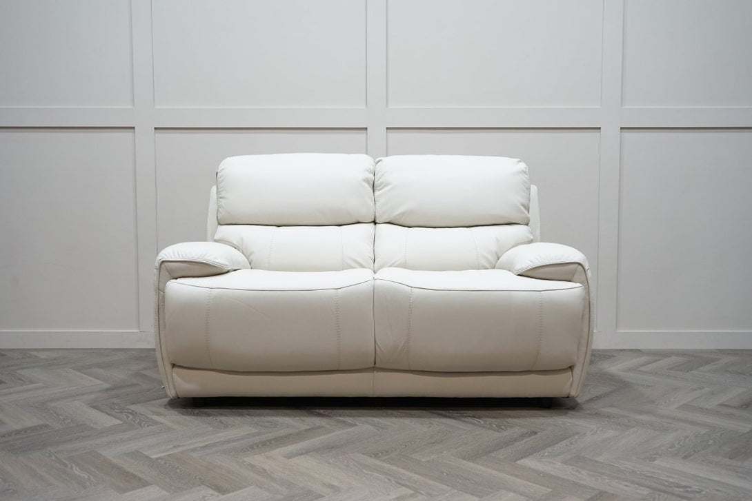 Link Leather 2 Seater Sofa, Frost