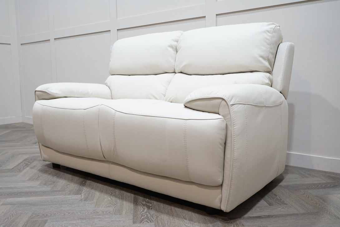 Link Leather 2 Seater Sofa, Frost