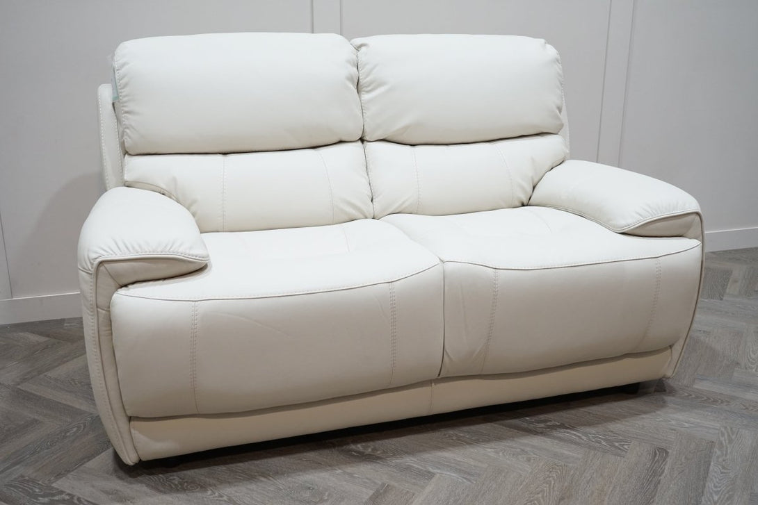 Link Leather 2 Seater Sofa, Frost