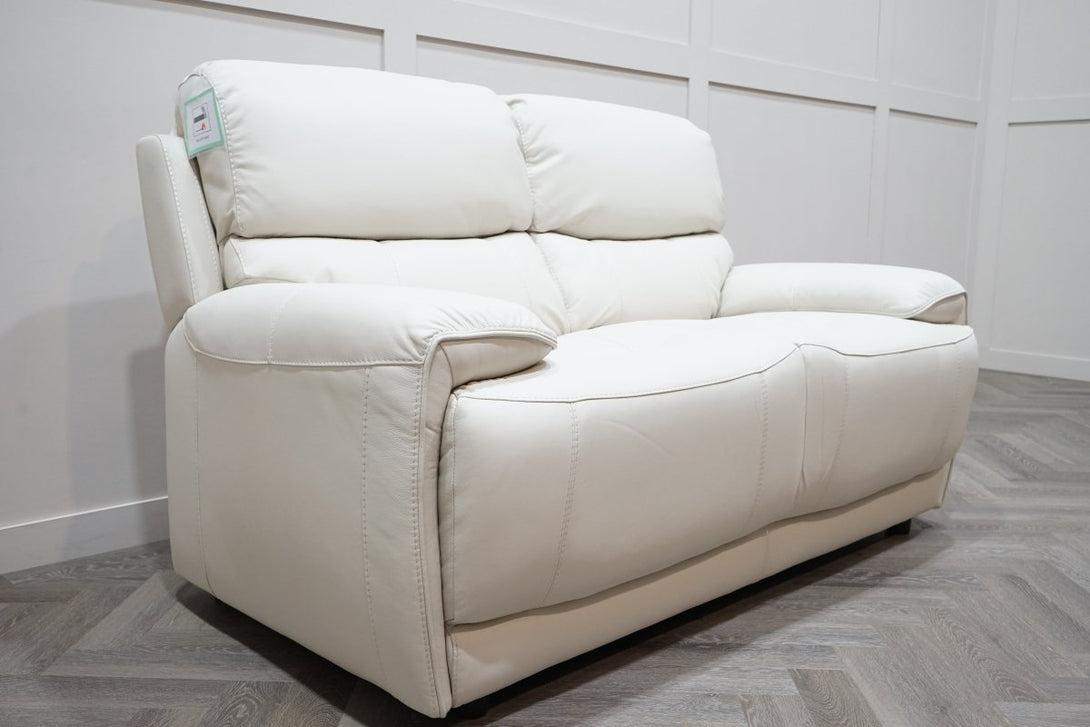 Link Leather 2 Seater Sofa, Frost