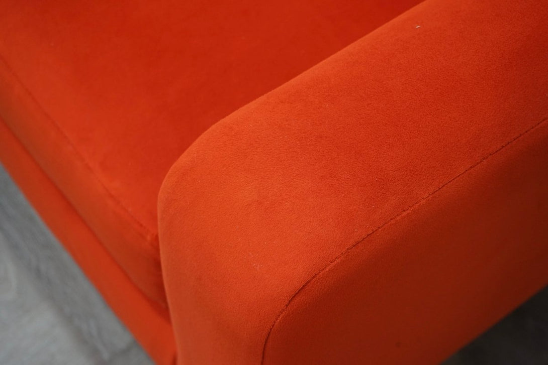 Lisbon Left Hand Facing Corner Chaise, Plush Velvet Paprika