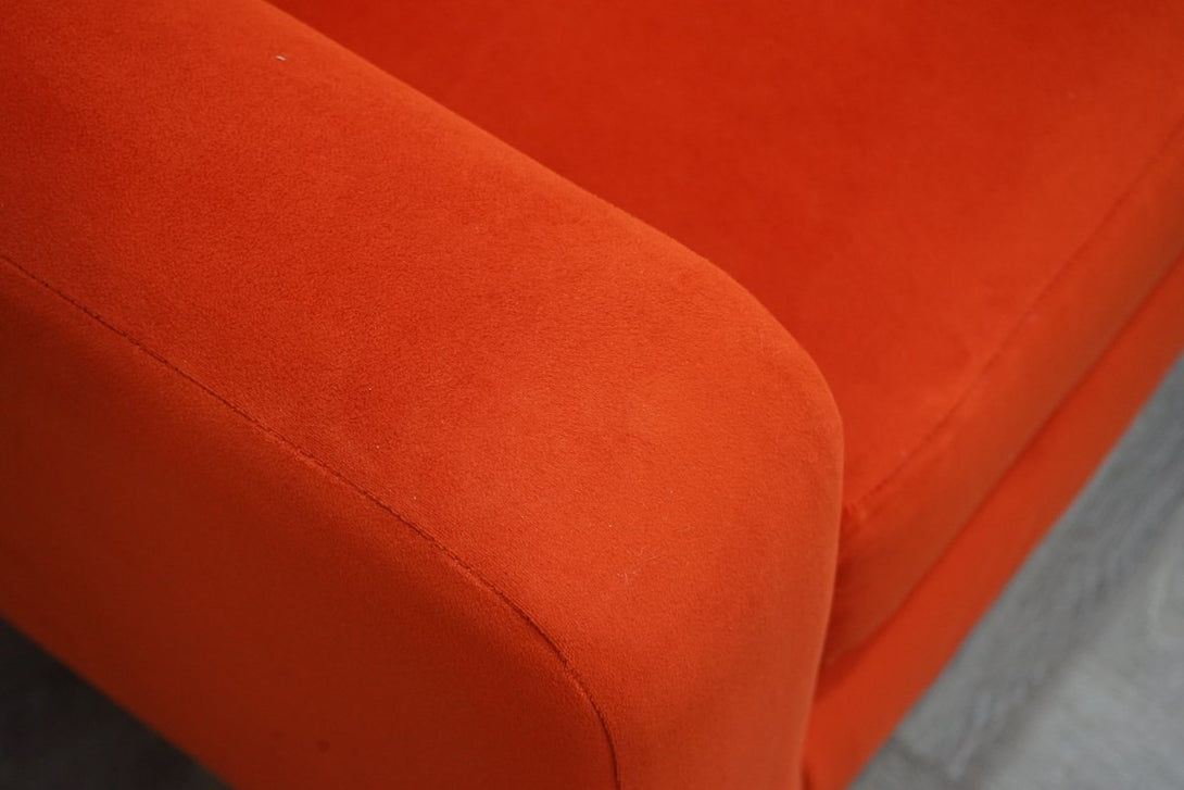 Lisbon Right Hand Facing Corner Chaise, Plush Velvet Paprika