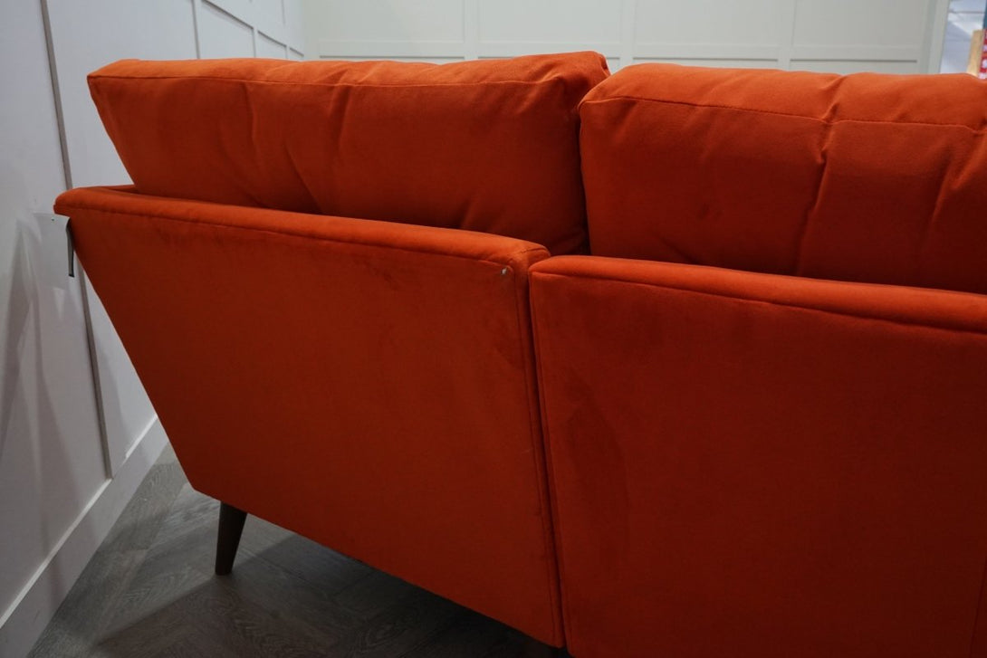 Lisbon Right Hand Facing Corner Chaise, Plush Velvet Paprika