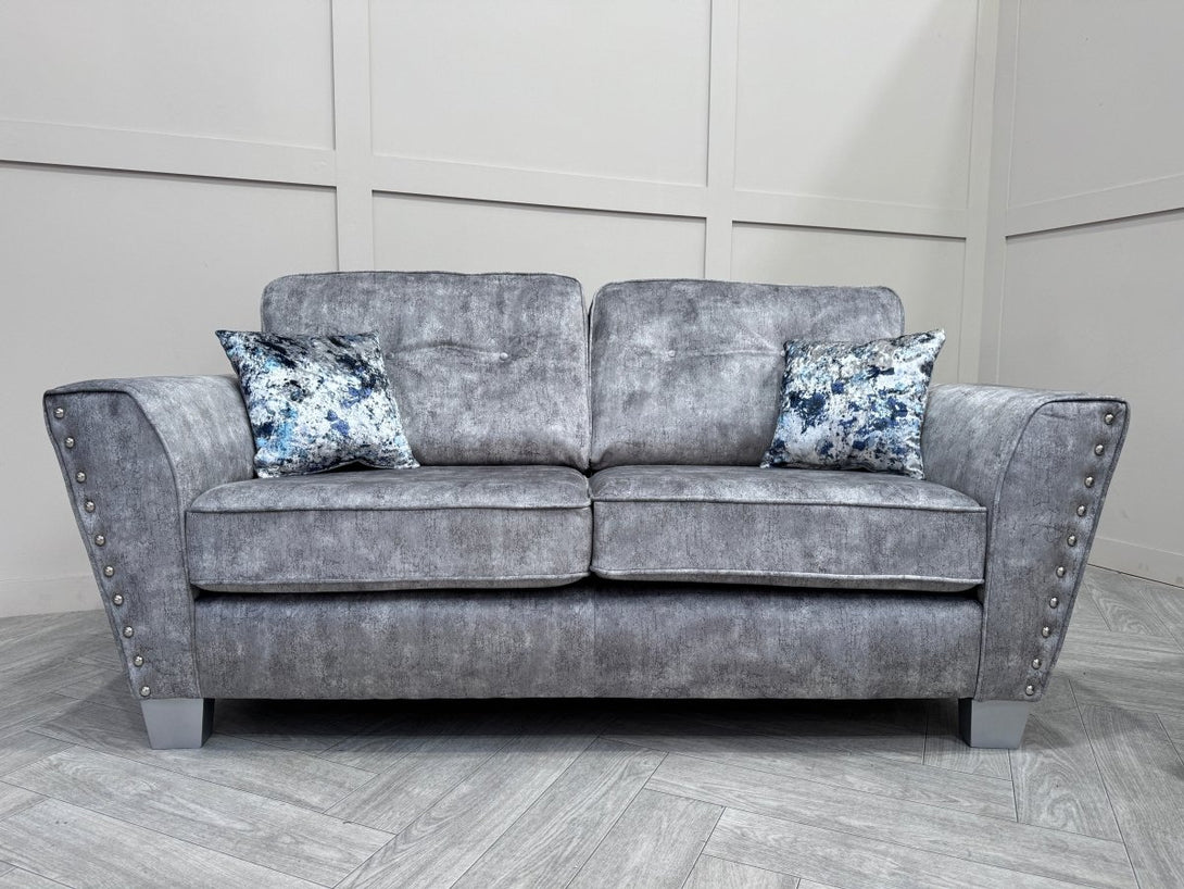 Living Esme Fabric 3 + 2 Sofa Set, Marble Grey