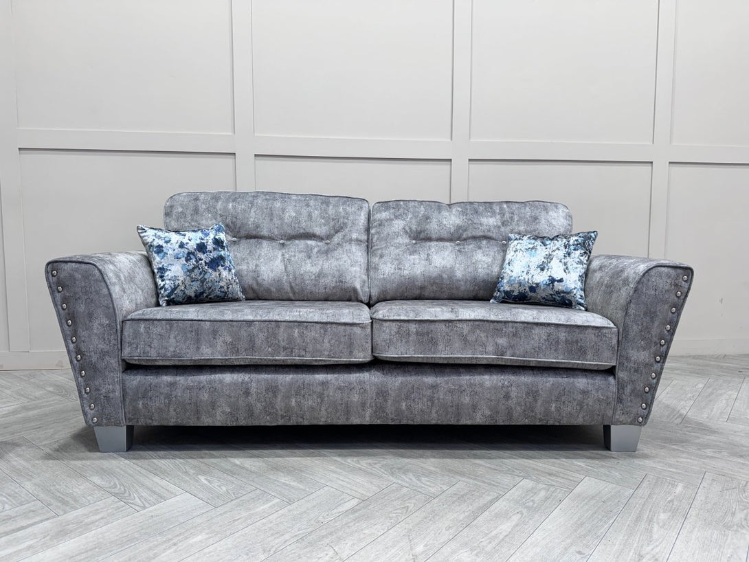 Living Esme Fabric 3 + 2 Sofa Set, Marble Grey