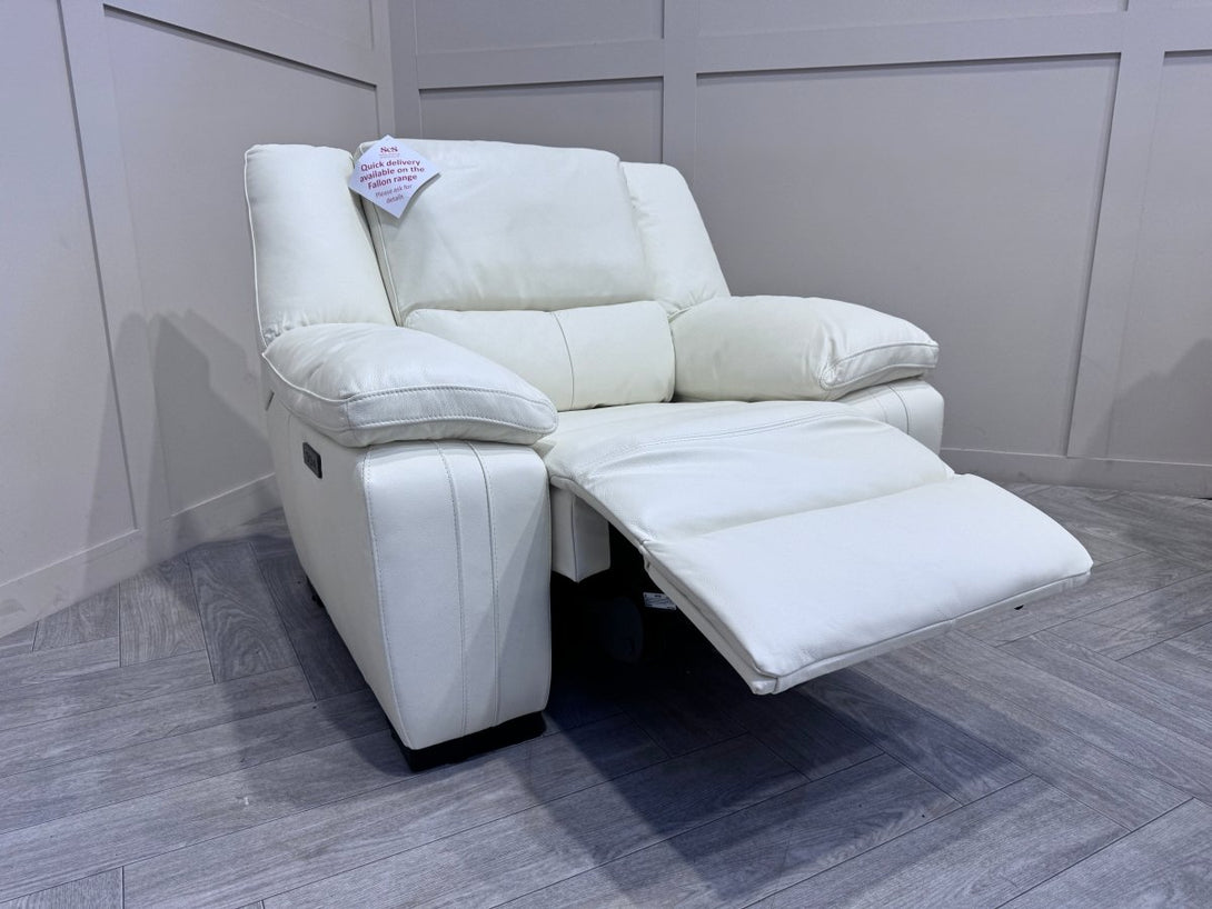 Living Fallon Leather Power Reclining Armchair