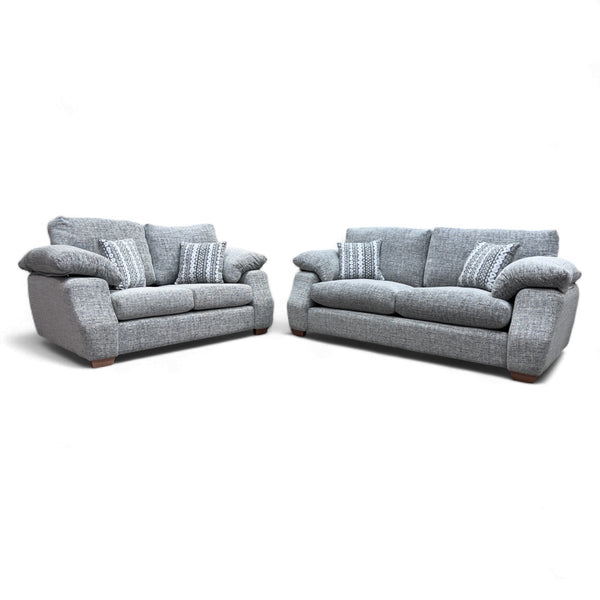 Living Melody 3 + 2 Seater Sofas, Quinn Grey